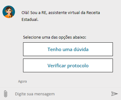 É possível acessar a assistente virtual pelo Portal de Atendimento da Receita Estadual