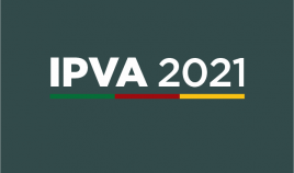 Arte gráfica contendo os dizeres IPVA 2021